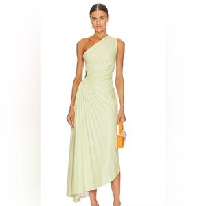 ALC Delfina One-Shoulder Pleated Dress